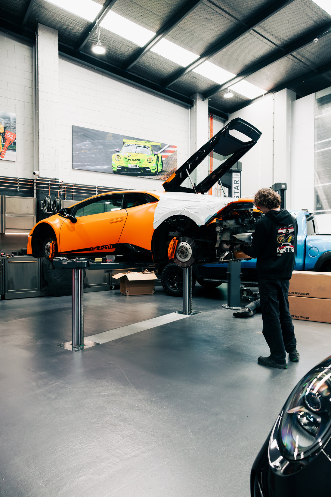 Lamborghini in the workshop