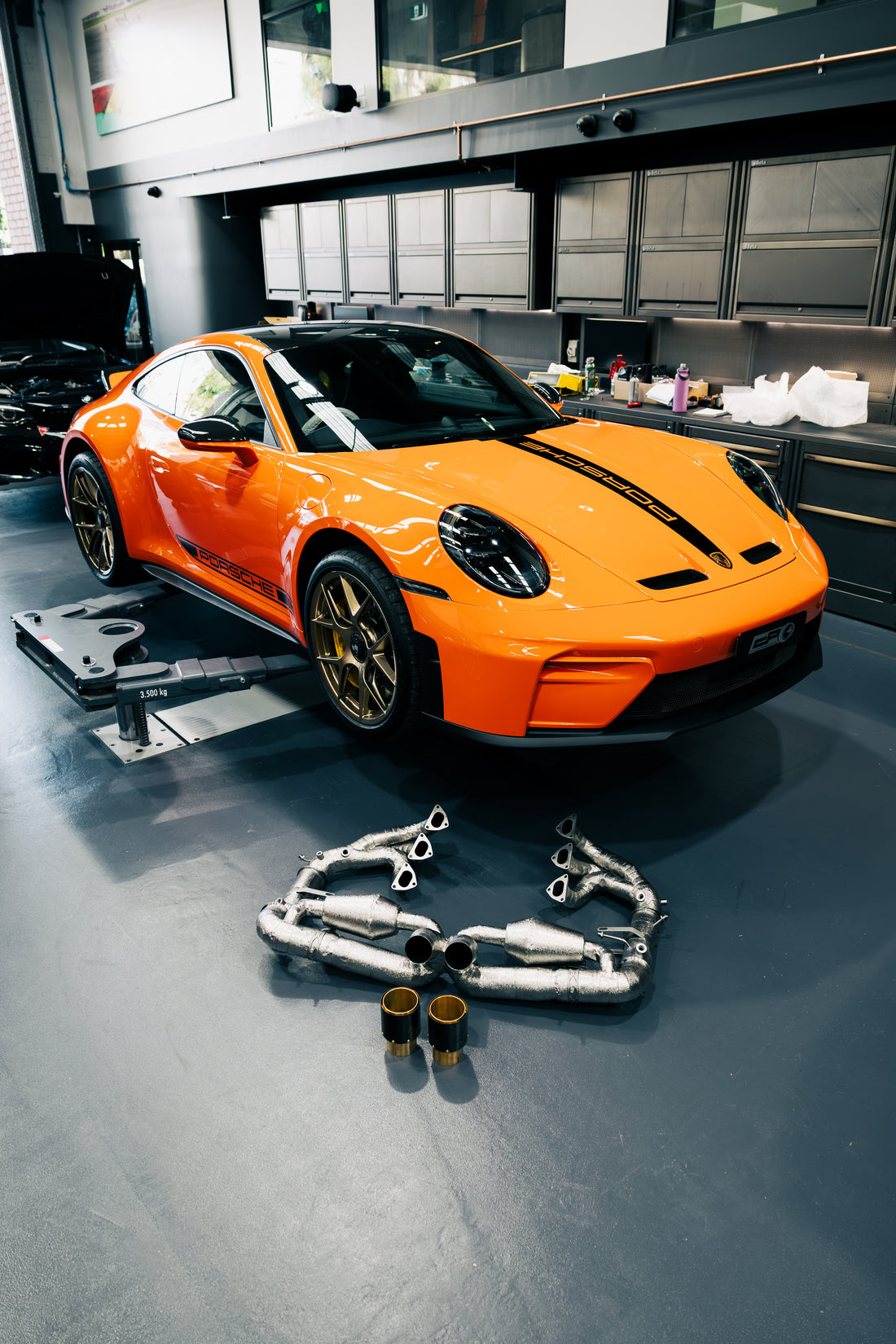 Porsche in the workshop