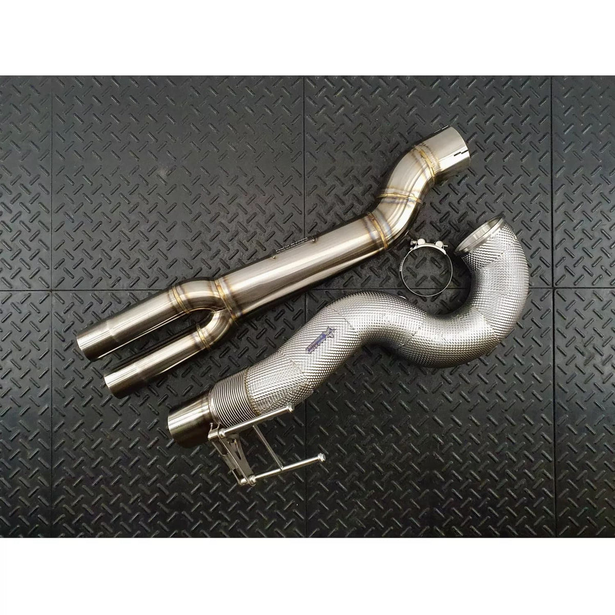 Redstar Stainless Steel Centre Resonator Delete - Audi RSQ8/SQ7/SQ8, Bentley Bentayga, Porsche Cayenne S V8/Turbo/GTS