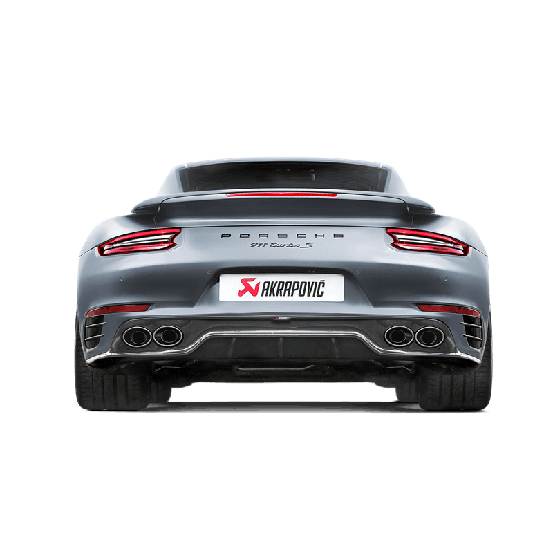 Akrapovic Slip - On Line (Titanium) Porsche 991.2 Turbo / Turbo S with Gloss Diffuser