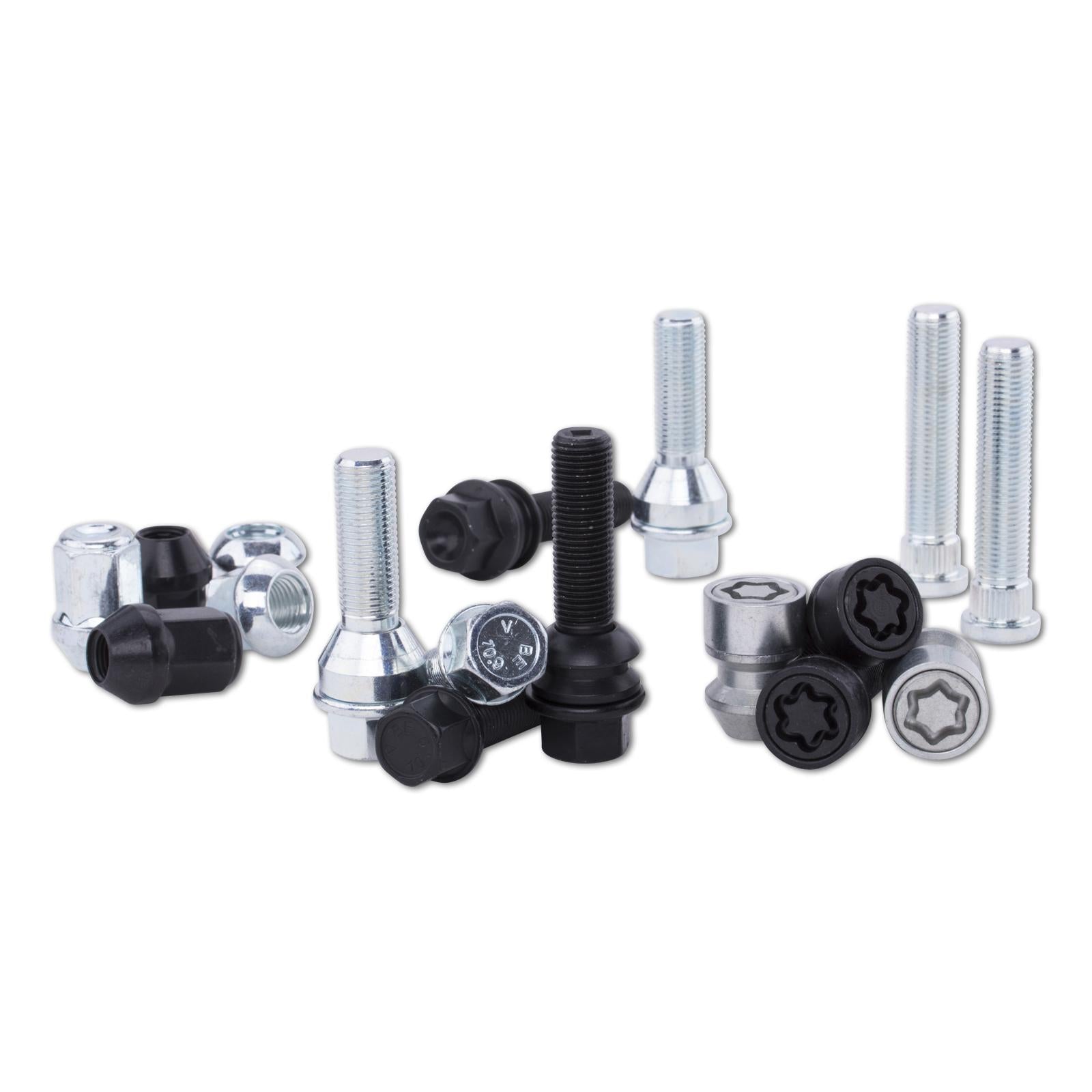 ST Wheel nut anti-theft-protection M14x2.0 taper closed WS 19 silver (2 nuts + key