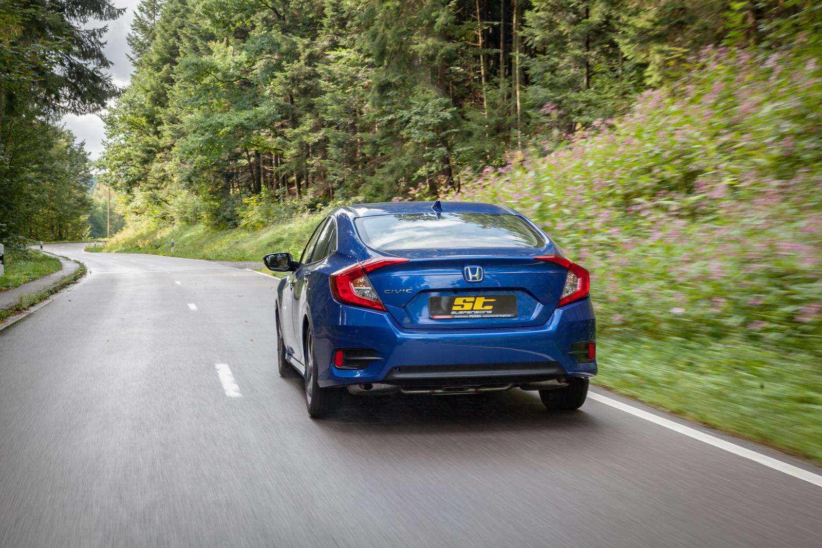 ST Coilovers ST XTA galvanized steel (adjustable damping with top mounts) HONDA CIVIC X Saloon (FC_) 09/2015-