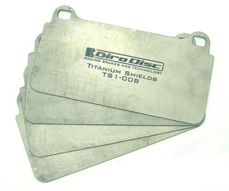 Girodisc Titanium Pad Shields for 996, 997 6-piston caliper