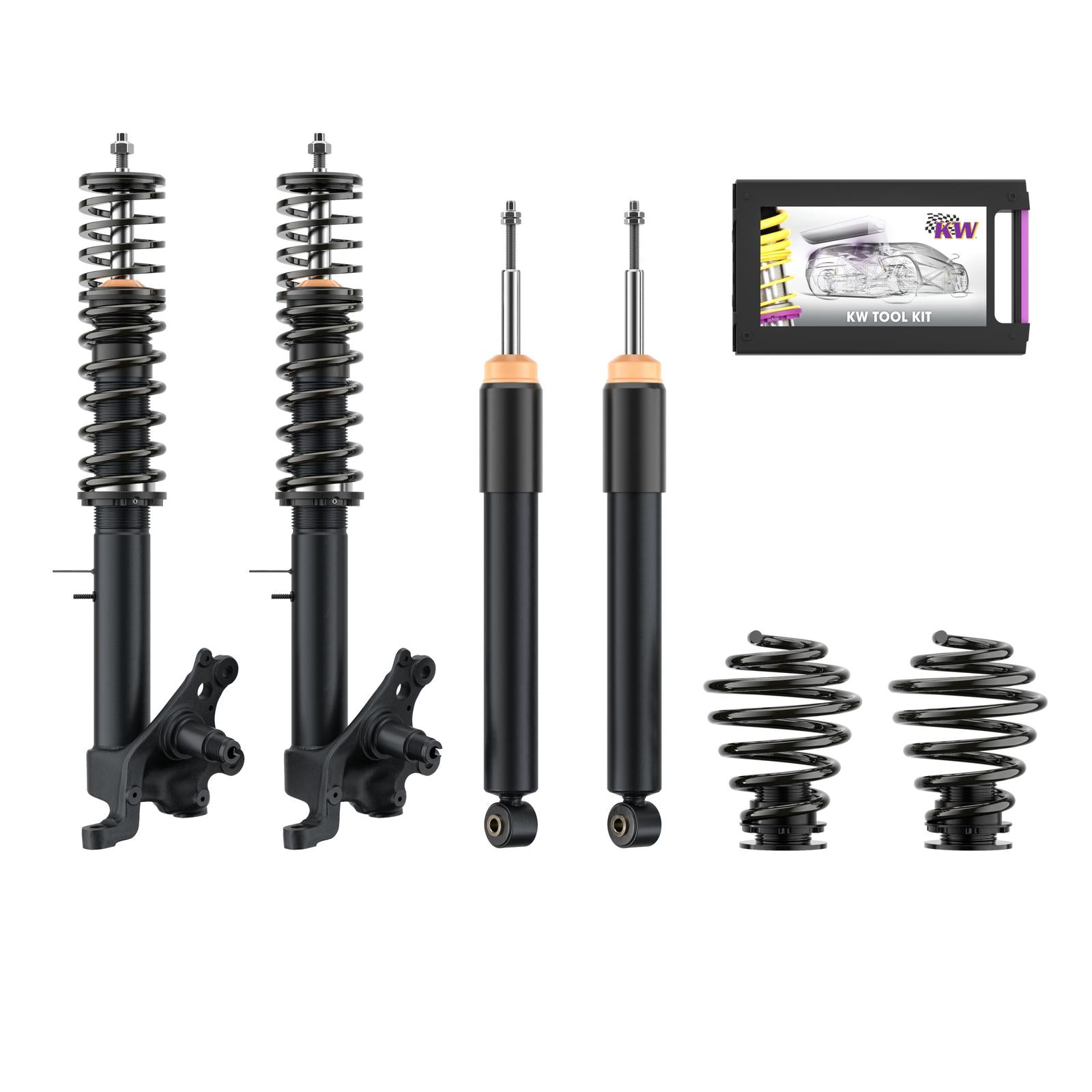 KW Coilover suspension V1 classic line (FA struts with KW spindles) for BMW Series 3 E30 Convertible / Touring