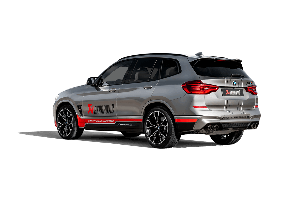 Akrapovic Slip On Line (Titanium) - BMW X3M F97 with Carbon Tail Pipes