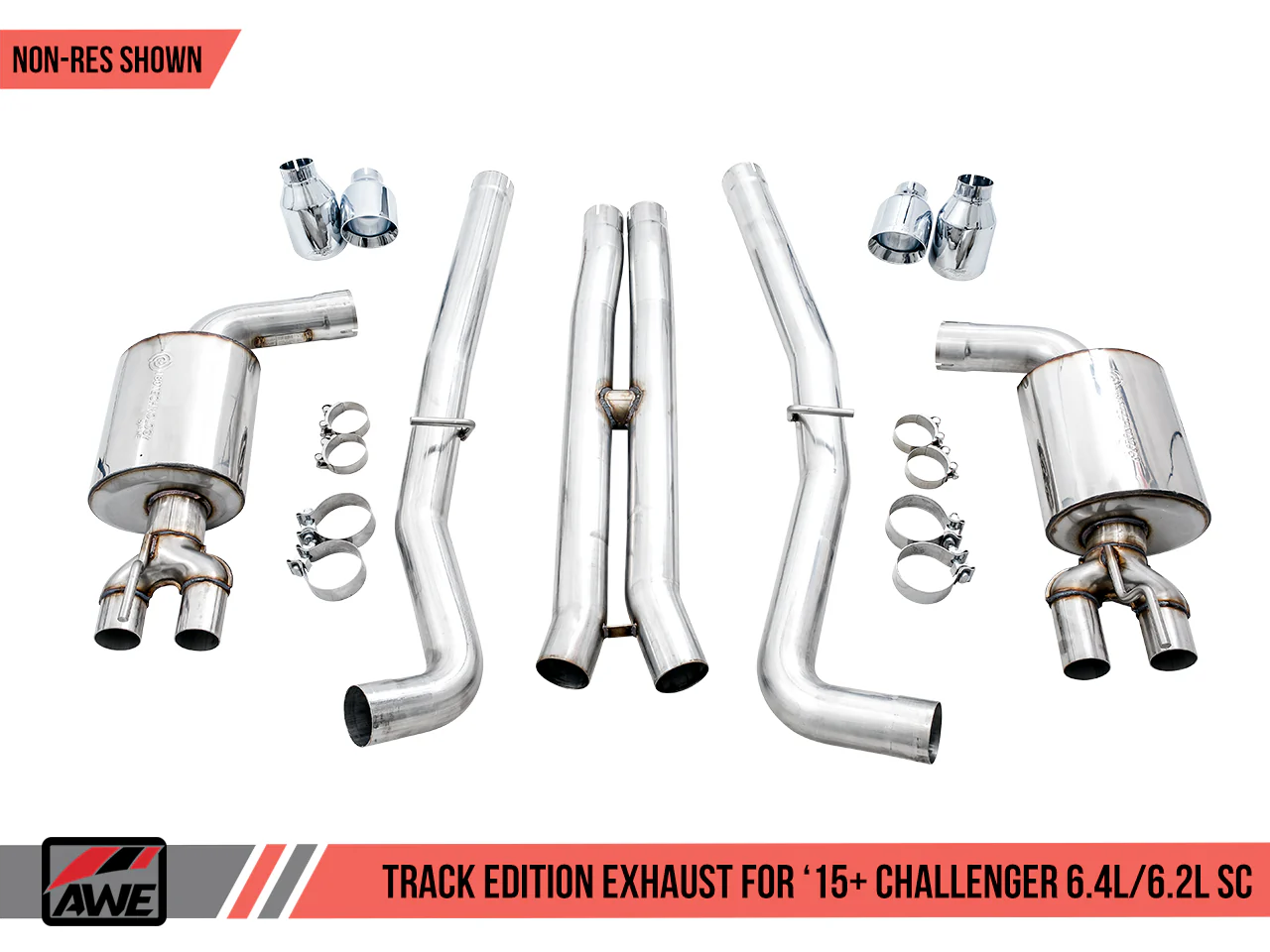 AWE Exhaust Suite for the 15+ Dodge Challenger 6.4 / 6.2 SC