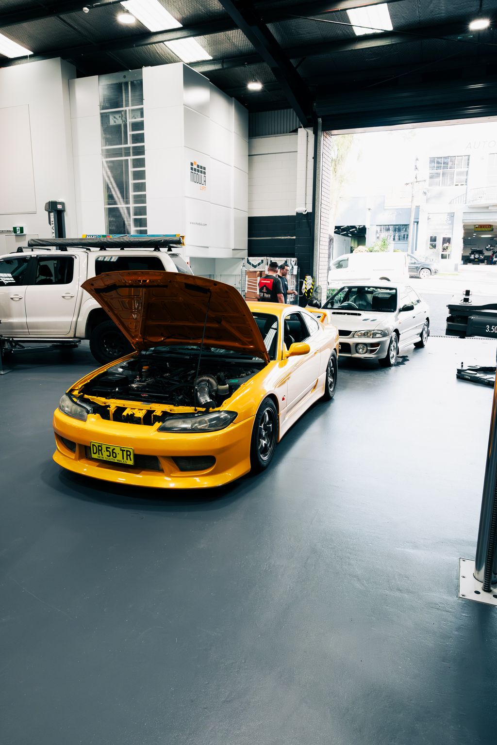 Nissan Silvia in the workshop