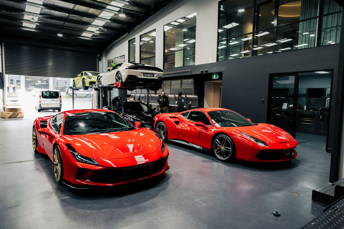 Ferraris in the workshop