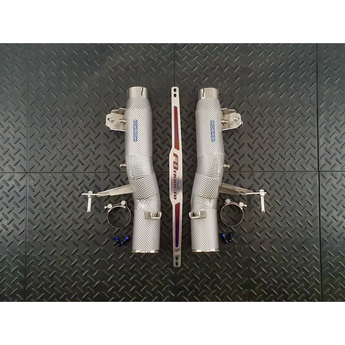 Redstar SS Muffler-delete Straight Exhaust System (no valves) for F8 Tributo / Spider 2019-