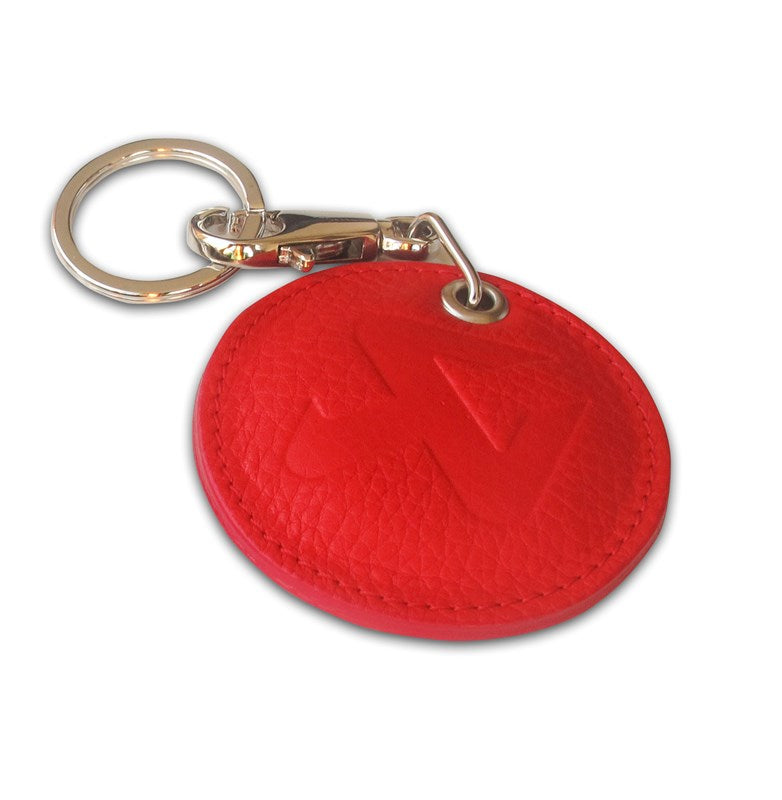 Akrapovic Round Leather Keychain