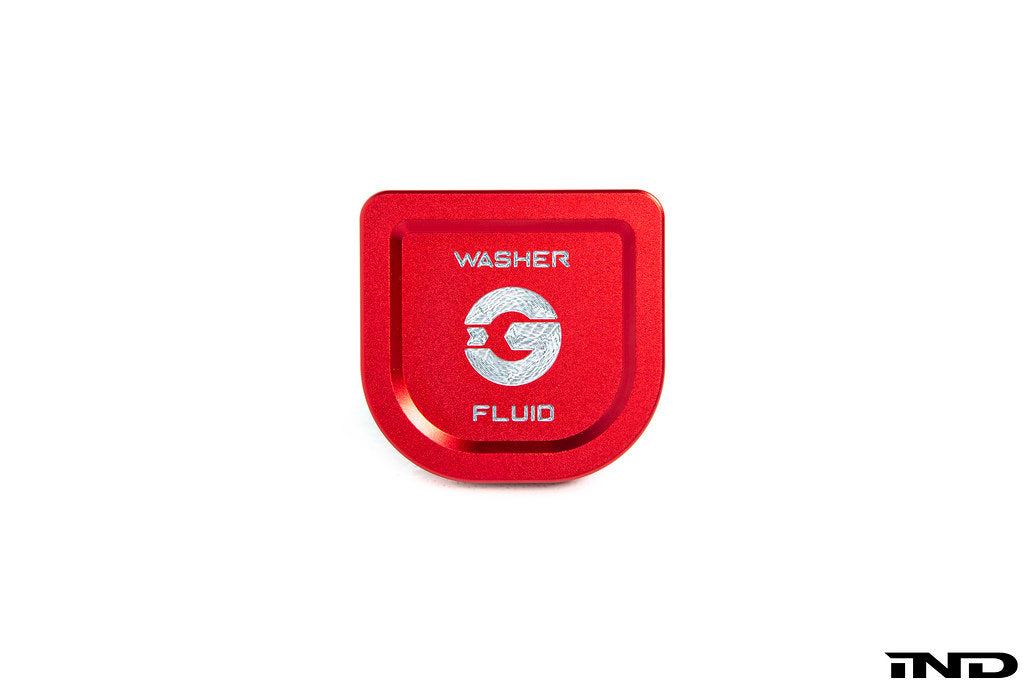 Goldenwrench Blackline Performance BMW M Car G-Chassis Washer Fluid Cap - Edition Red