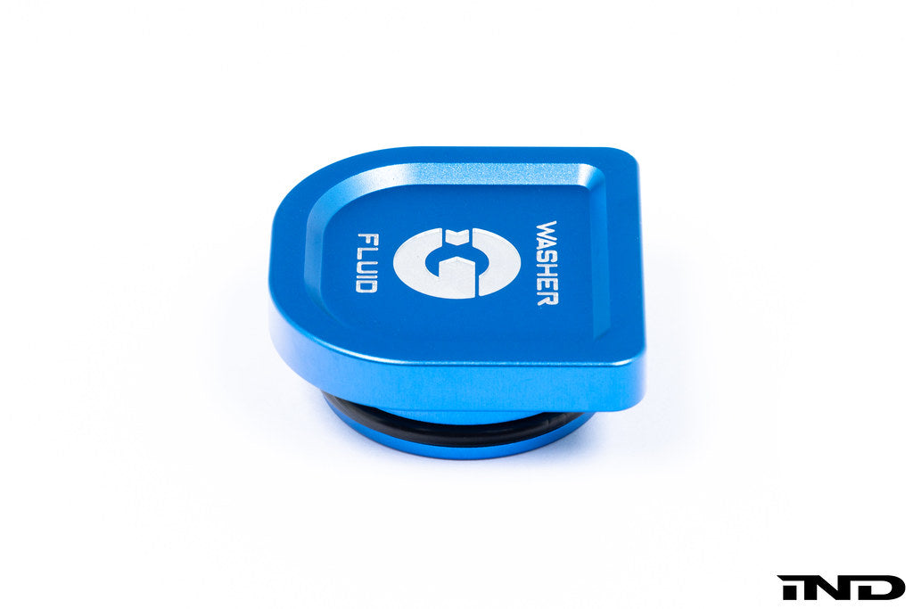 Goldenwrench Blackline Performance BMW M Car G-Chassis Washer Fluid Cap - Motorsport Blue