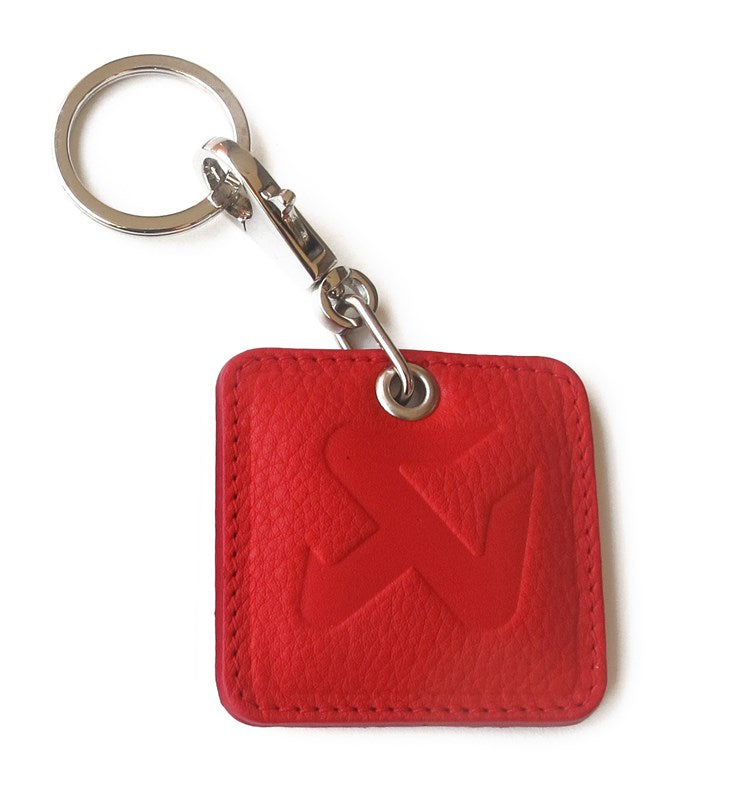 Akrapovic Square Leather Keychain