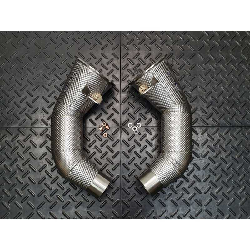 Inconel Competition (Catless) (Heat Shielded) Competition Pipes - Porsche 911 Turbo 992 OPF