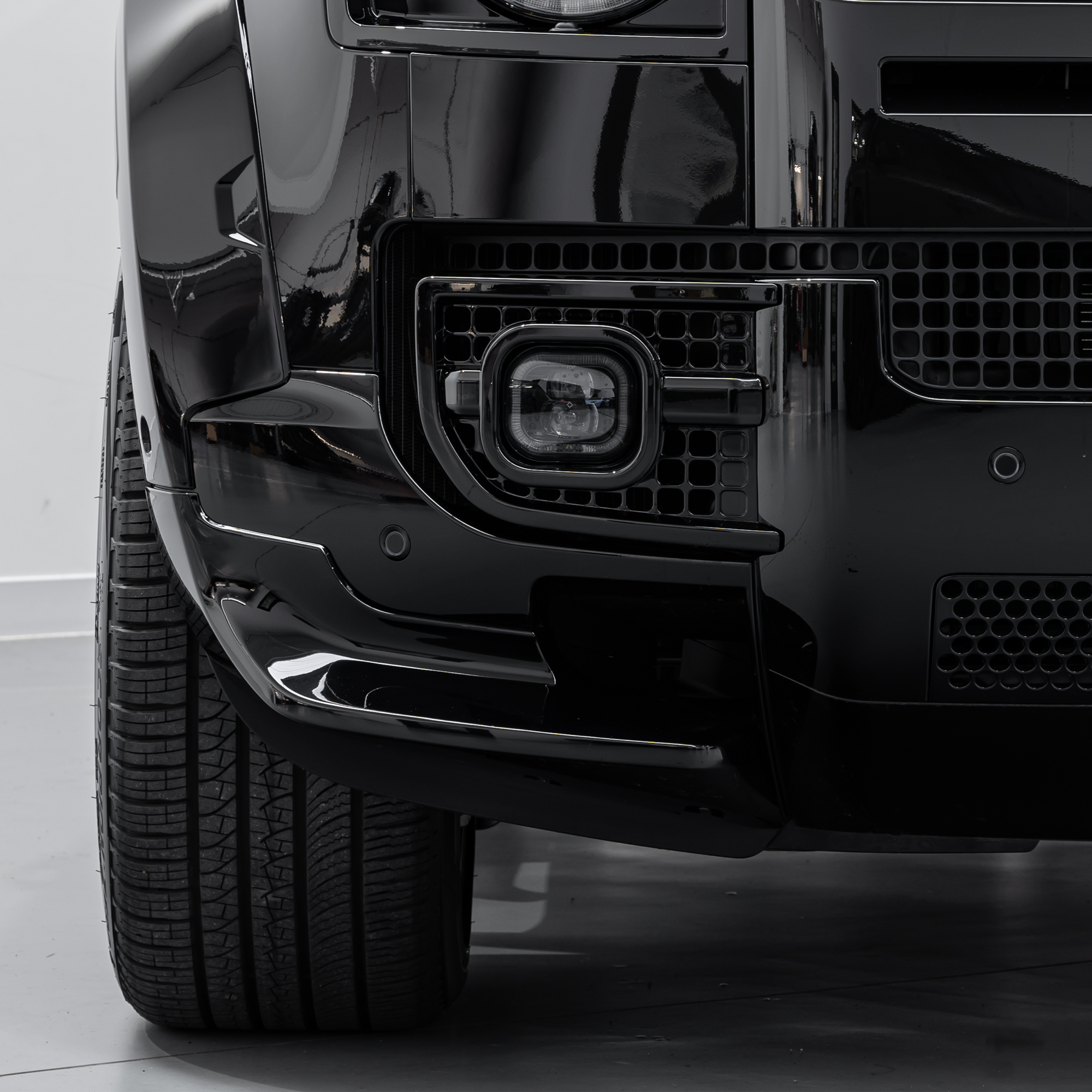 Front Square DRL Intakes - High Power LED for New Defender (Pair)