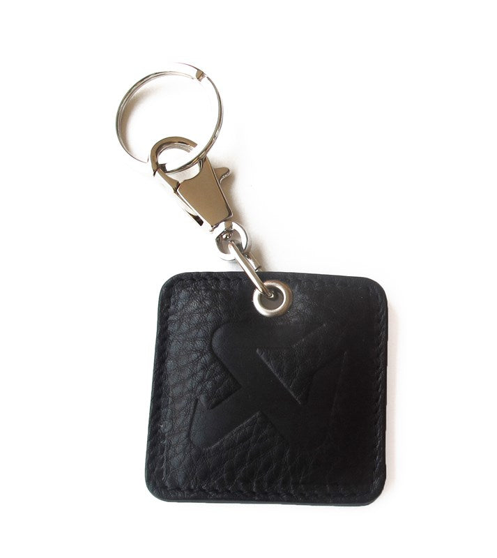 Akrapovic Square Leather Keychain