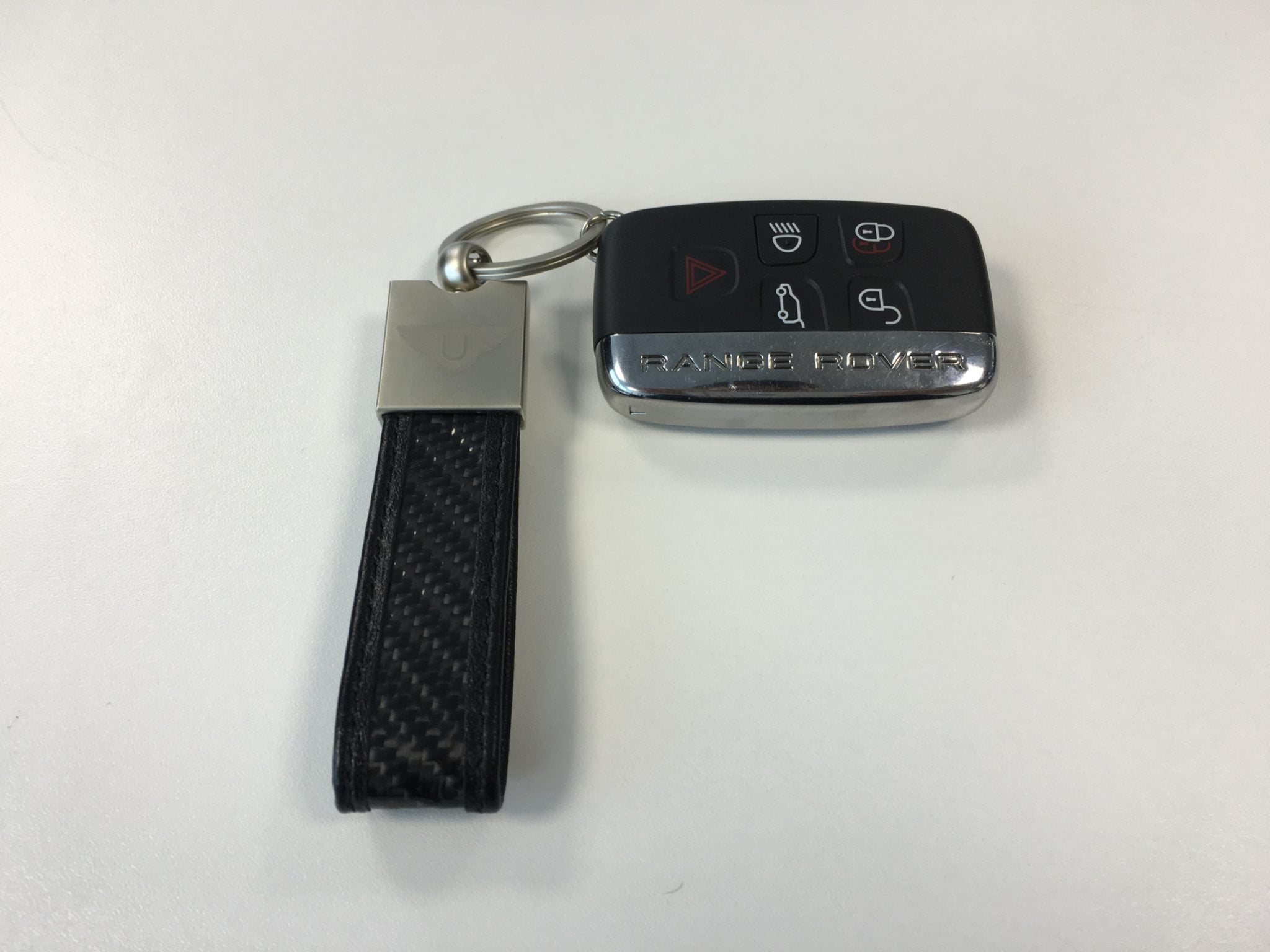Urban Carbon and Leather Keyring